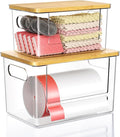 Trash Bag Dispenser 2 Pack, Stackable Trash Bag Holder by Foroyalife