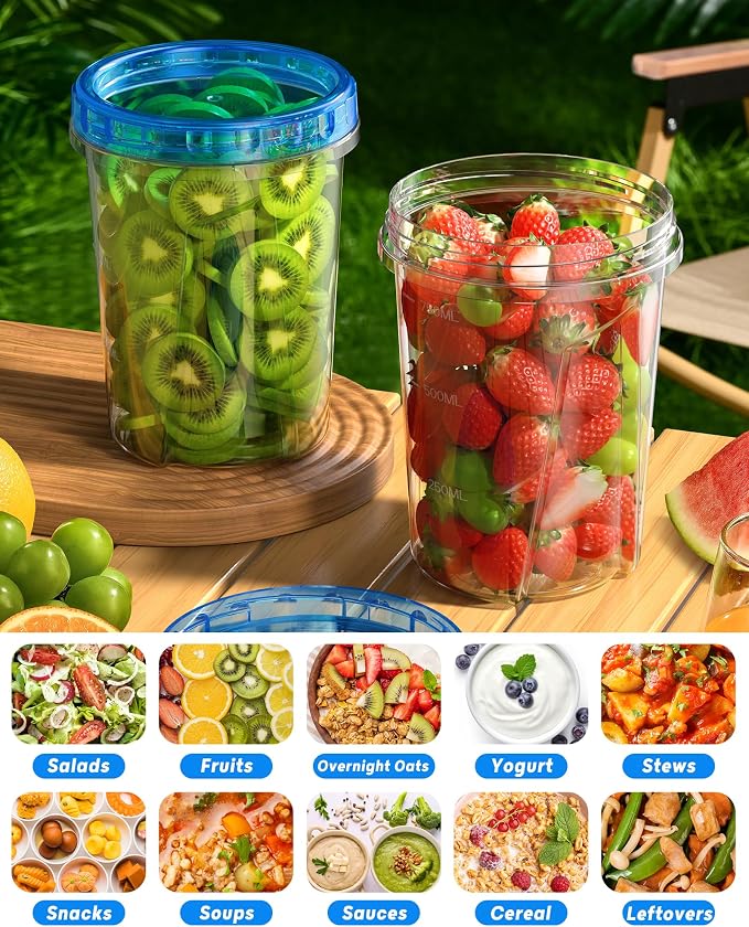 BiuLeon 6 Pack-33oz Freezer Storage Containers, Plastic Food Storage Containers - Image 6