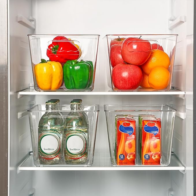 Vtopmart 6 Pack Clear Storage Bins, Pantry Storage Bins - Image 6