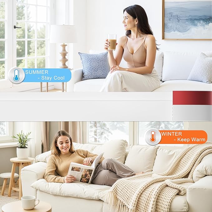 SYIPO 2 Pack Under Door Draft Stopper, Save Energy & Easy Instal Sound Proof - Image 4