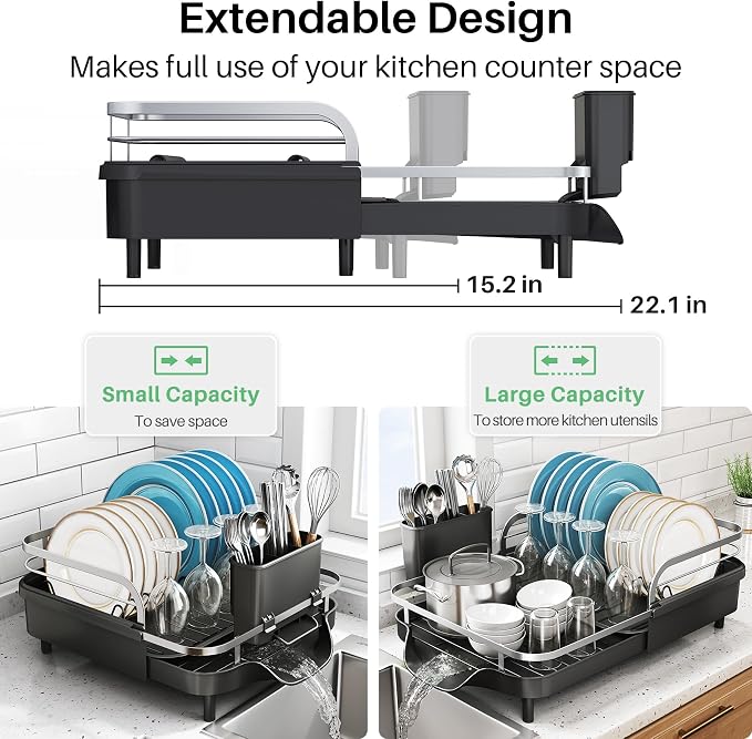 SNTD Expandable Dish Drying Rack - Image 3