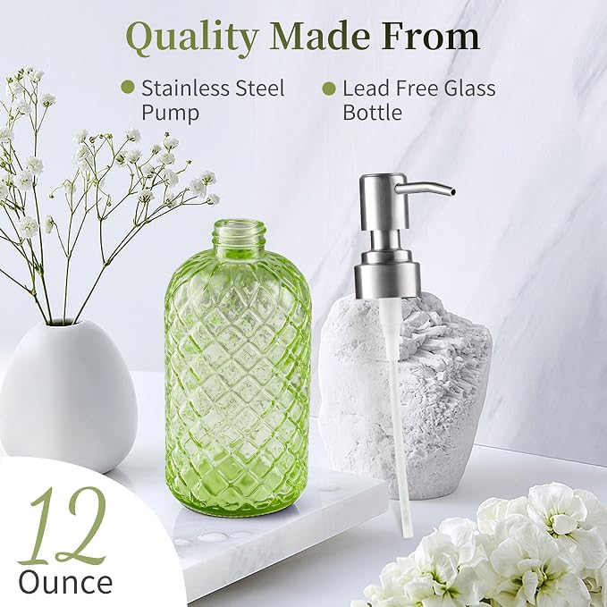 Kaishun Refillable Glass Soap Dispenser - Image 3