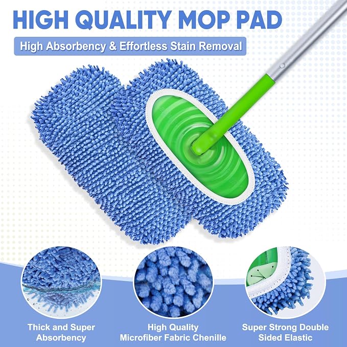 6 Pack Reusable Mop Pads Compatible - Image 3