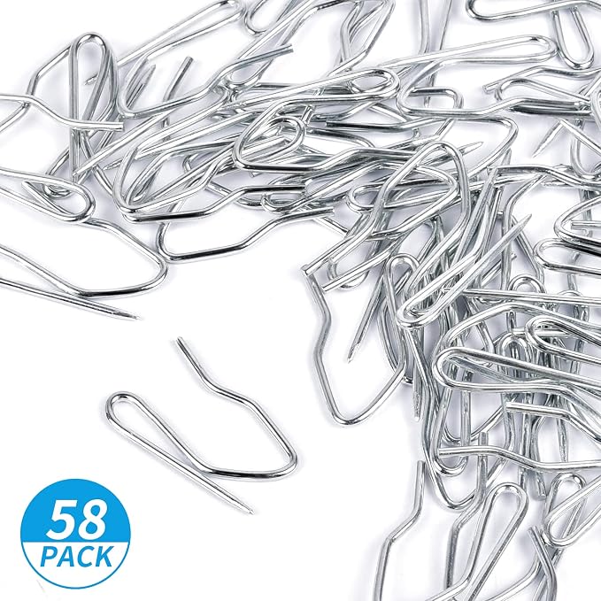 Sopito 58Pcs Curtain Hooks for Door Window Shower Curtain, Durable Metal - Image 7