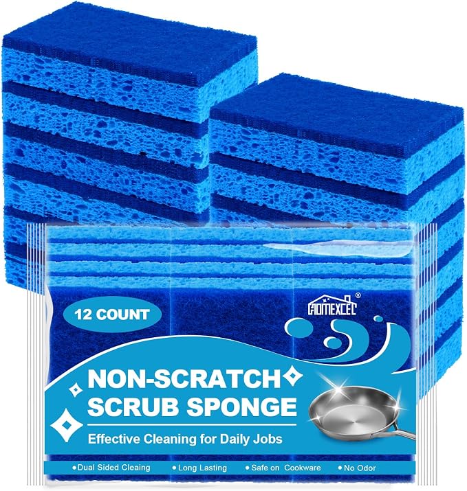 HOMEXCEL Sponges Kitchen 12 PK, Non-Scratch Dish Sponge - Image 6