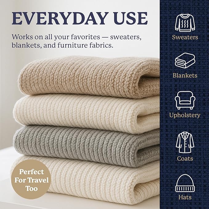Farberware Fabric Shaver & Lint Roller Set, Portable | Sticky sheets lift pet - Image 4