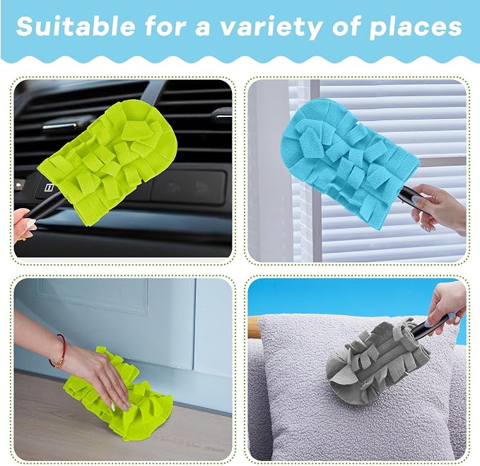 Zubebe 6 Pcs Reusable Duster Refills Fleece - Image 3