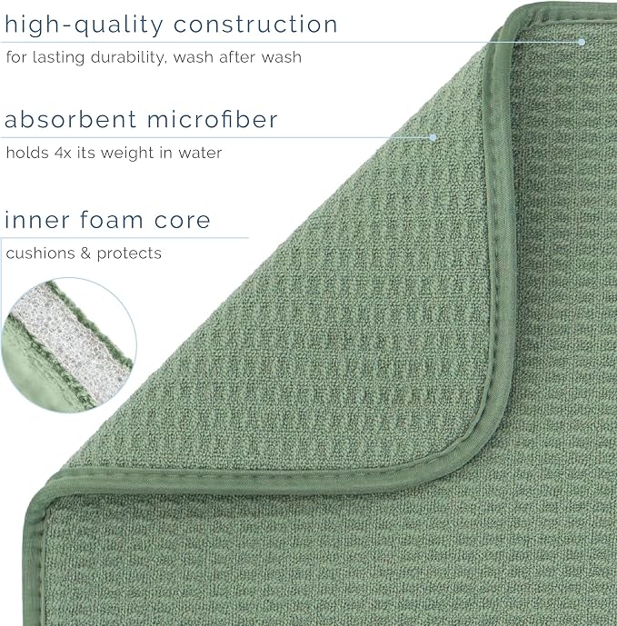 S&T INC. Dish Drying Mat, Extra Large Kitchen Counter Mat - Image 3