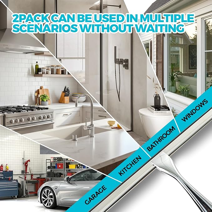 2pcs Shower Squeegee for Glass Doors - Image 2