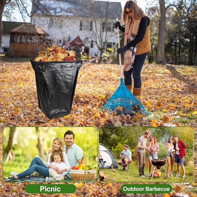 3 PCS Trash Bag Holder Stand, Outdoor Garden Garbage Bag Holder Holds 30-45 - Image 7