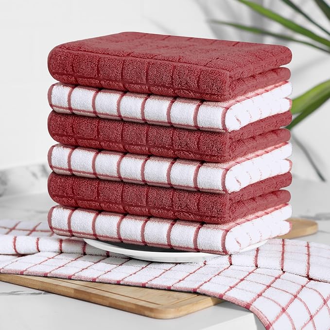 Homaxy Large Premium Cotton Kitchen Towels 16"x 28", 6 Pack - Image 8