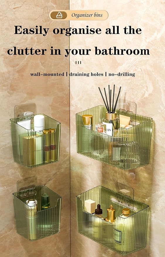 Lae Nuvole Adhesive Cabinet Door Organizer, 2 Pack Wall Shower Caddy - Image 4