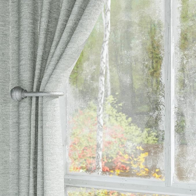 Hion Curtain Holdbacks Silver 2pcs, Curtain Tiebacks Wall Mounted Hooks | - Image 6