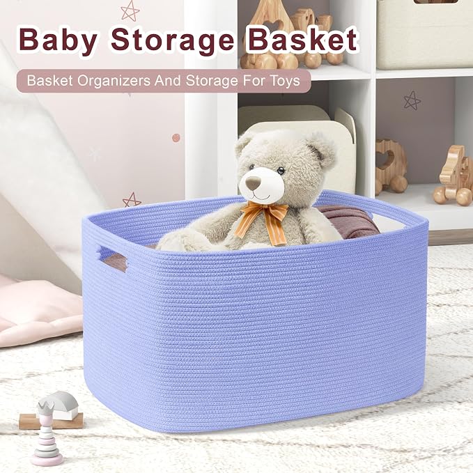 60L Woven Laundry Basket Hamper - Image 3