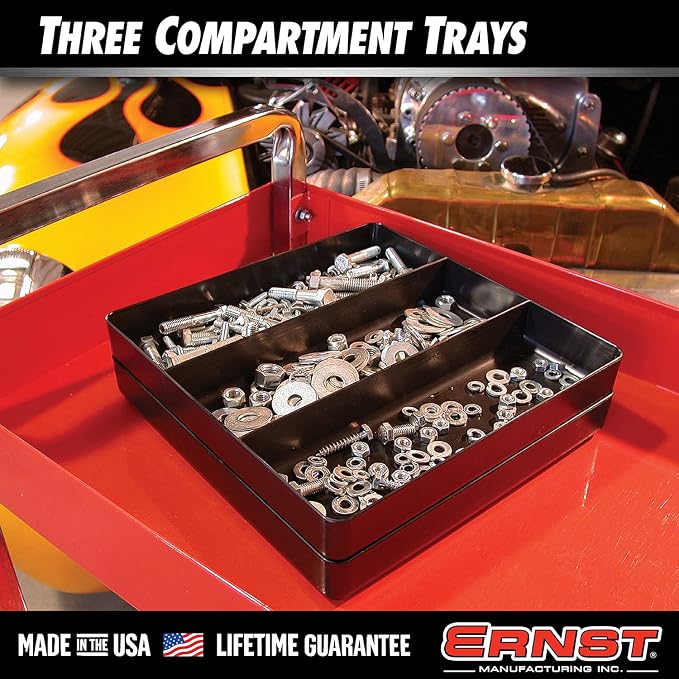 Ernst Tool Garage Organizer Tray, 3-Compartments - Image 3