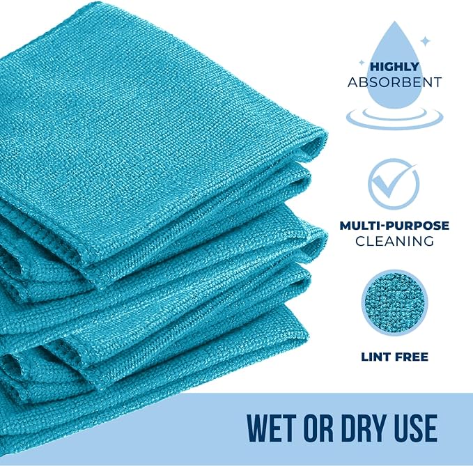 GREEN LIFESTYLE Microfiber Cleaning Cloth 11.5" x 11.5" 750 Pack - Image 2