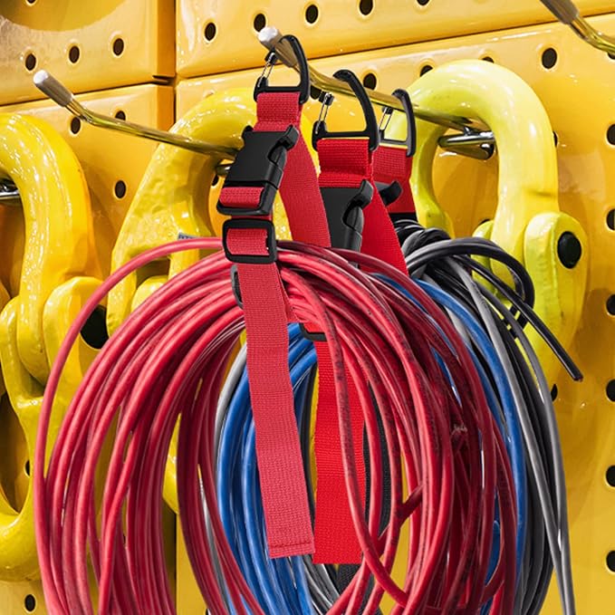 12 Pack Adjustable Extension Cord Holder Straps, Heavy Duty Triangle Clips - Image 4