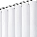 Dynamene Stall Waffle Shower Curtain 256 GSM Heavy Fabric 48x72 White by Dynamene