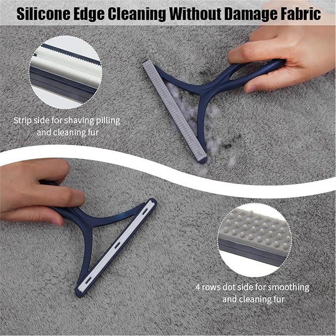 3-Pack Pet Hair Removal Tool, Dog & Cat Hair Remover, Carpet Rake | Fur Removal - Image 5