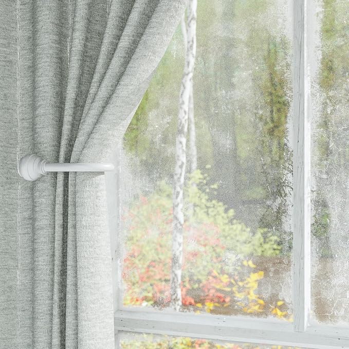 Hion Curtain Holdbacks White 2pcs, Curtain Tiebacks Wall Mounted Hooks | - Image 6