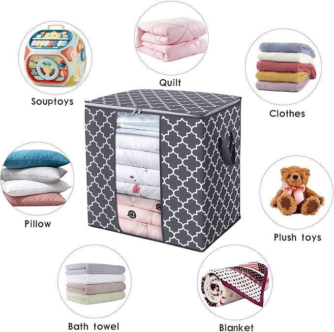 Storage Bags 3 Pack 100L Clothes Organization and Storage Containers | Large - Image 7