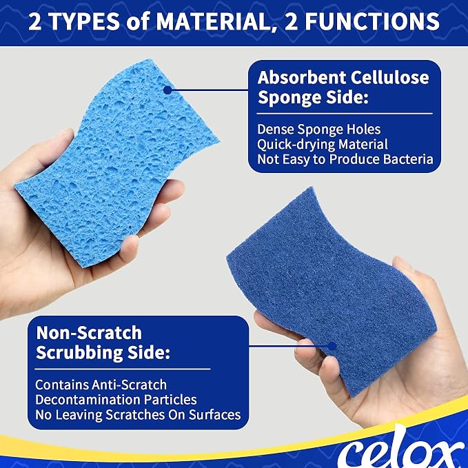 CELOX 12 Sponge Kitchen, Non-Scratch Dish Sponge - Image 2