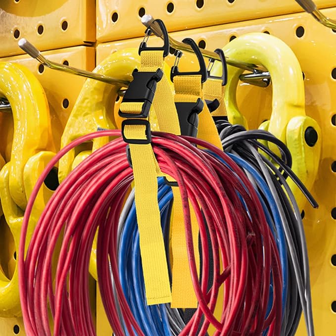 12 Pack Adjustable Extension Cord Holder Straps, Heavy Duty Triangle Clips - Image 5