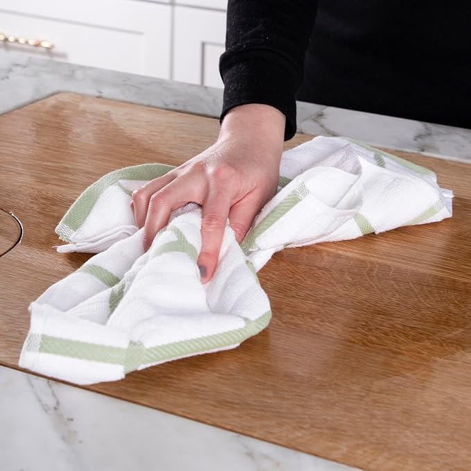 All-Clad Solid & Coordinate Kitchen Towels: Highly Absorbent, Super Soft Long - Image 4
