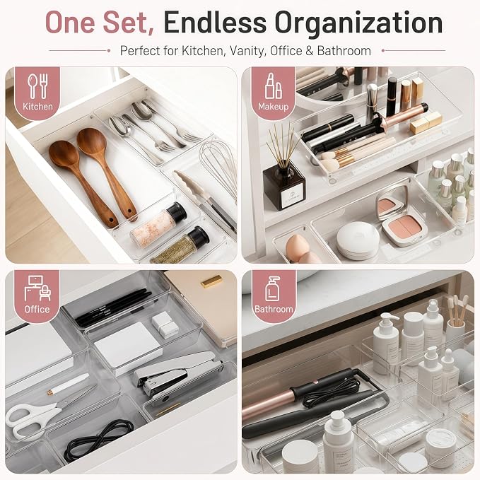 10 Pack Large Drawer Organizer Bins - Image 8