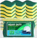 AIDEA Sponges Kitchen, 72-PK Heavy Duty Dish Sponge Kitchen, Scrub Sponges by AIDEAHOME
