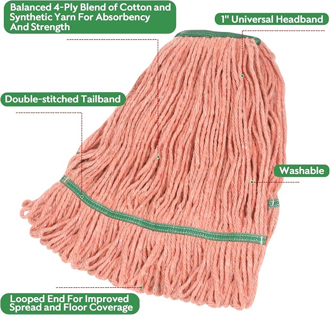 Matthew Cleaning Heavy Duty Mop Head Commercial Replacement - Image 4
