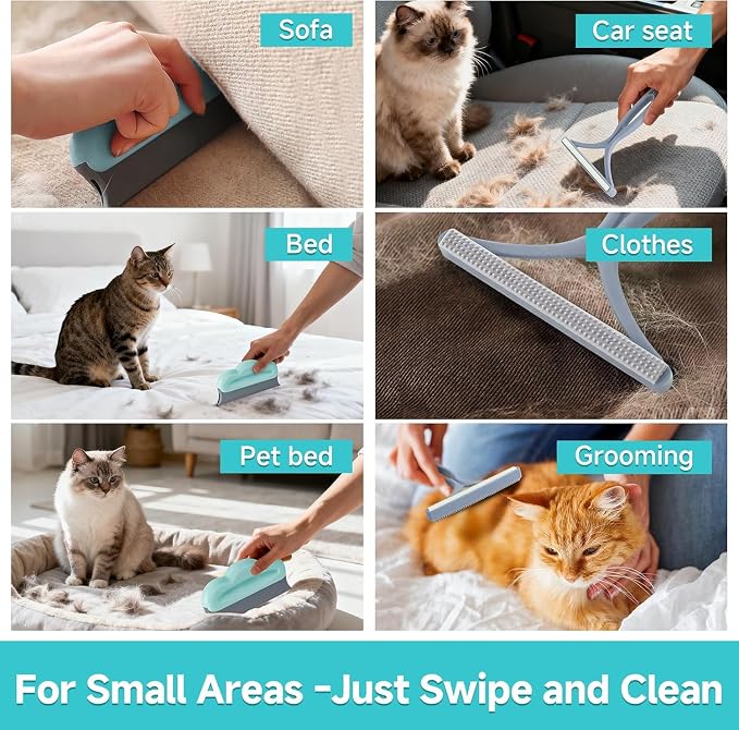 Carpet Rake for Pet Hair Removal Tool, Reusable Pet Hair Remover Broom | - Image 6
