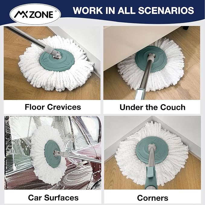 Spin Mop Replacement Heads for Hurricane 360 Round Mop Head - Image 6