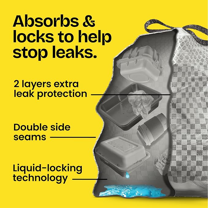 Glad ForceFlex MaxStrength LeakGuard Trash Bags, 13 Gal, Fresh Air, 90 Ct - Image 3