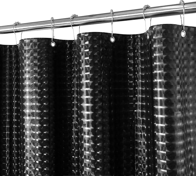 Barossa Design Black Shower Curtain Liner 72" x 72" by BarossaDesign
