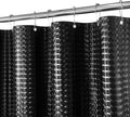 Barossa Design Extra Long Shower Curtain Liner Dimensional Black by BarossaDesign