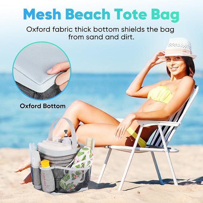 EUDELE 2 Pack Mesh Shower Caddy Portable - Image 6