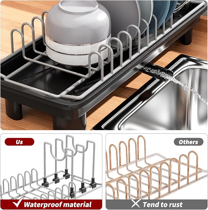 Small Dish Drying Rack, Stainless Steel - Image 5