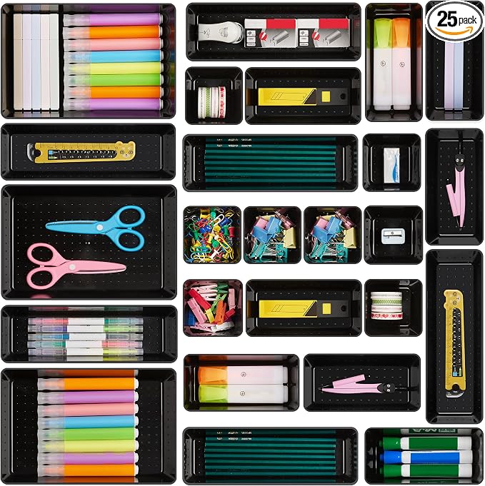 Vtopmart 25 Pack Plastic Drawer Organizers by Vtopmart