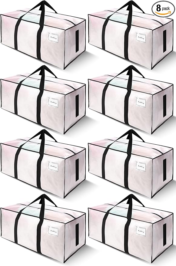 SWEET DOLPHIN 8 Pack 200LB Heavy-Duty Moving Bags by SWEET+DOLPHIN