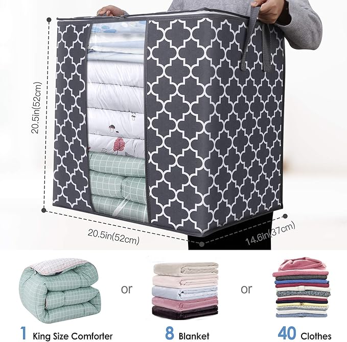 Storage Bags 2 Pack 100L Clothes Organization and Storage Containers | Large - Image 2