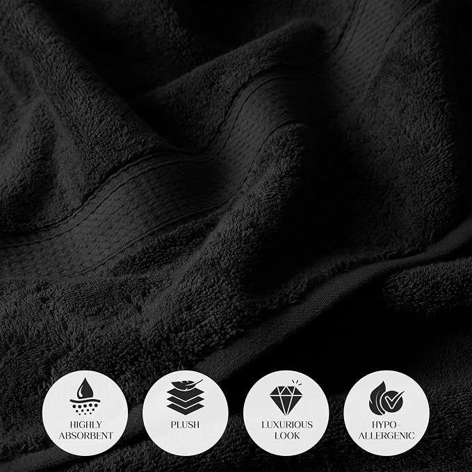 SUPERIOR Egyptian Cotton Ultra Plush & Absorbent, 12 Piece Set - Image 5