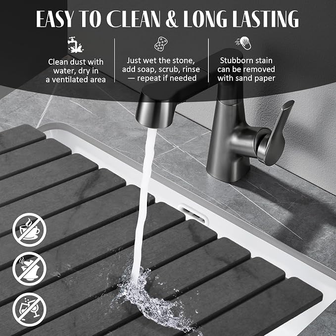 2 PCS Large Stone Dish Drying Mat - Image 6