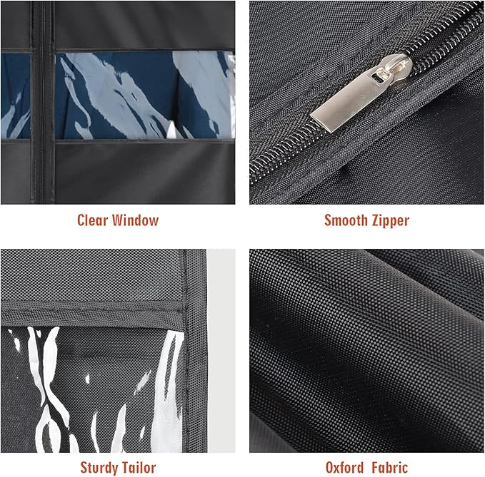 Univivi Garment Bag Suit Bag for Storage and Travel, 43 Inch, Oxford Fabrics - Image 3