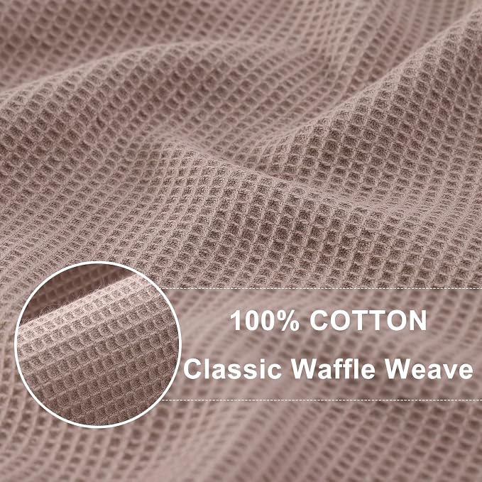 Homaxy 100% Cotton Waffle Weave Kitchen Towels, 12 Pack - Image 2