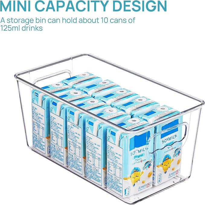 Vtopmart 6 Pack Clear Storage Bins, Pantry Storage Bins - Image 4