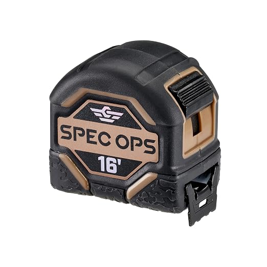 Spec Ops Tools Tape Measure for Measuring & Layout, 1 1/8" Double-Sided Blade by SpecOps