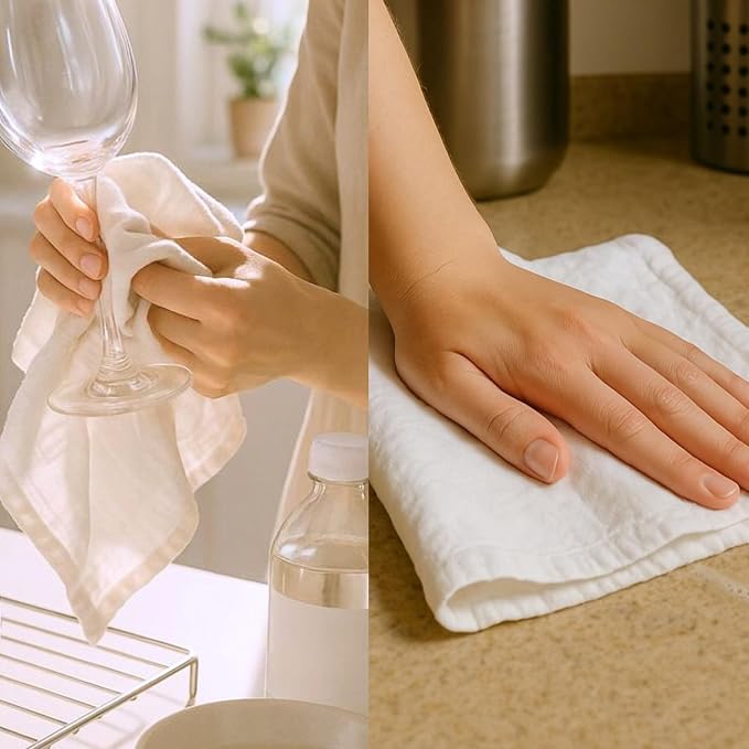 Flour Sack Towels | Tea Towel for Crafts| Kitchen Dish Cotton Blank Towel for - Image 7