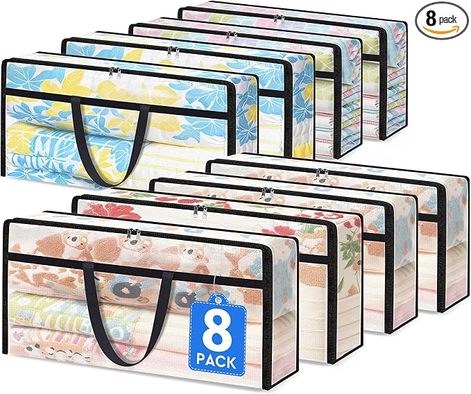 TasticTotes 8 Pack Clear Storage Bags by Unknown