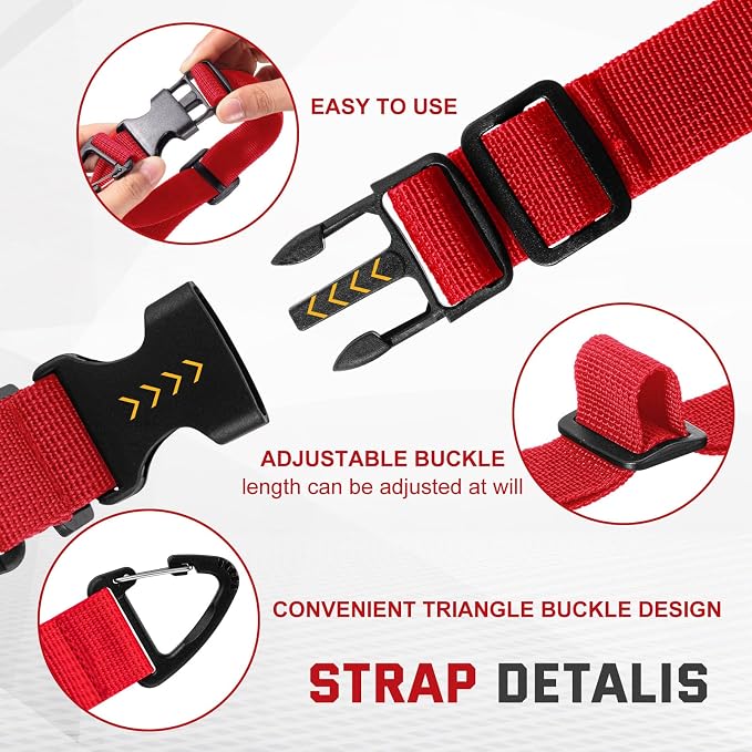 12 Pack Adjustable Extension Cord Holder Straps, Heavy Duty Triangle Clips - Image 3
